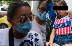 Yolima Campo, tía de la joven; y Sarid Yuliana Campo Acosta.