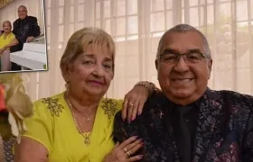 Ruth Agudelo de Acosta con su esposo el maestro Alci.