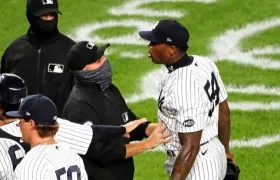 Aroldis Chapman, pitcher de los Yankees. 