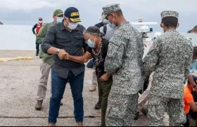 El presidente Iván Duque durante su visita a Providencia.