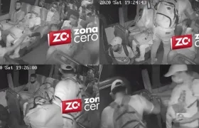 Imágenes del atraco a mano armada.