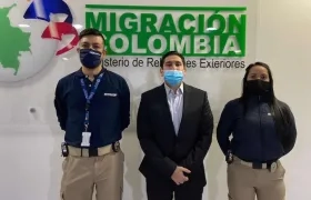 Luis Gustavo Moreno al llegar al país