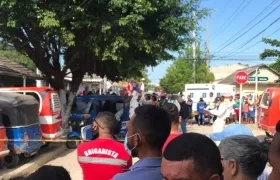 Momento que el CTI realizaba la inspección del cadáver. 