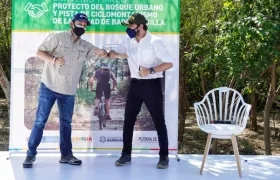 Ministro Ernesto Lucena y Alcalde Jaime Pumarejo.