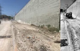 El basurero erradicado y enseguida los carretilleros arrojando nuevamente los desechos.