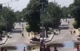 Momento en que hubo los enfrentamientos. 