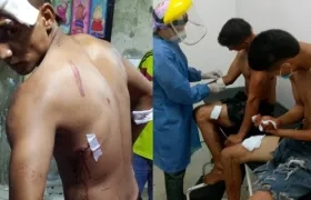 Los hermanos agredidos fueron atendidos en un centro asistencial. 