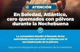 Por el momento Soledad no registra quemados en las celebraciones de diciembre. 