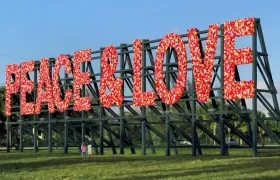 Mensaje en el lugar de los hechos.