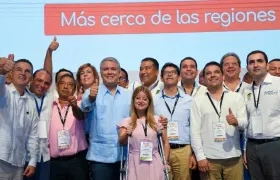 La Gobernadora Elsa Noguera en la Cumbre de Gobernadores, con el Presidente Iván Duque.