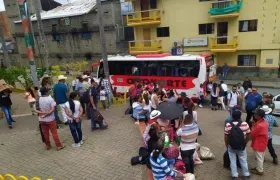 Los campesinos desplazados habitan veredas de un sector conocido como el Cañón del Inglés en Ituango.