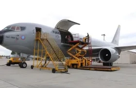 Un avión Júpiter 767, de matrícula FAC-1202, de la Fuerza Aérea Colombiana (FAC).