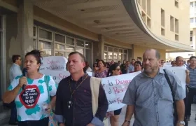 Fiscales protestaron por arresto de fiscal 61 antinarcóticos, Manuel Isaac Junior Ruiz.