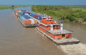 Un positivo balance registra el movimiento de carga por el río Magdalena 2020.