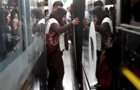 Imagen del Transmilenio en Bogotá.