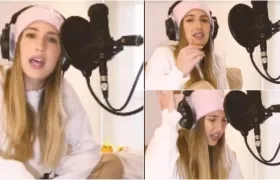 Aria Vega interpreta a su manera el tema de moda 'Quédate en tu puta casa'.