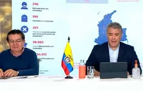  El Ministro de Salud, Fernando Ruiz, y el Presidente Iván Duque