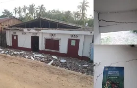 Así quedó una edificación en Chimichagua.