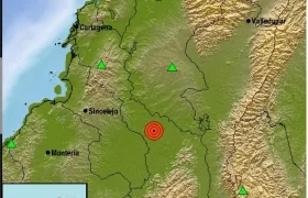 Epicentro del sismo.