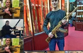 Kamal mostrando armas de largo alcance en su perfil de Facebook.