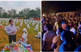 Carlos Caicedo está convocando a las personas para entregar los mercados en vez de llevarlos casa a casa.