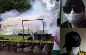 Base de Tolemaida y dos infectados.