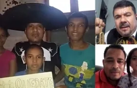 Tres del grupo de mariachis.