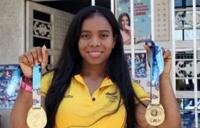 La pesista colombiana Leidy Solís.