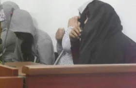 Los acusados cuando estuvieron en audiencias preliminares.