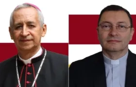 Arzobispo de Ibagué, monseñor Orlando Roa Barbosa, y el Obispo de Barrancabermeja, Ovidio Giraldo.