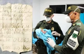 Una carta fue hallada junto con el bebé abandonado en el Centro de Barranquilla.