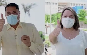 El Alto Consejero, Manuel Díaz Jimeno, y la Directora del Tránsito, Susana Cadavid.