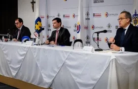 La rueda de prensa conjunta.