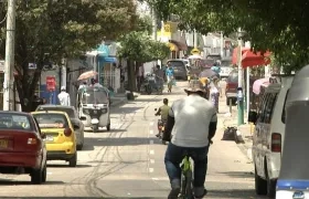 Una calle de Galapa.