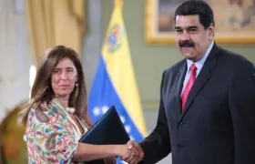 La Embajadora, Isabel Brilhante, cuando presentó credenciales el 7 de febrero de 2018.