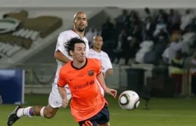 Lionel Messi y Juan Sebastián Verón.