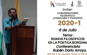 Rubén Darío Arroyo, invitado a Conversatorio Filosófico de UniAtlántico.
