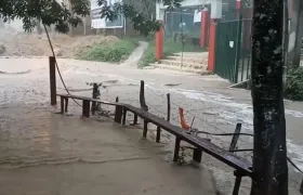 El desbordamiento del arroyo.