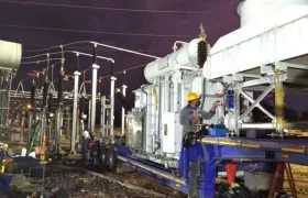 Trabajos de recuperación en la subestación Valledupar.