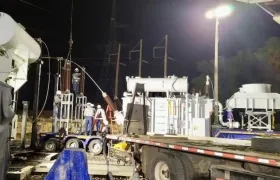 Instalación del transformador móvil.