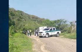 Lugar donde fue hallado el joven asesinado.