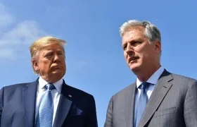 Presidente de EE.UU., Donald Trump, y Robert O'Brien, asesor de Seguridad Nacional.