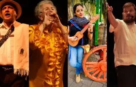 Jota Villaza, Teresita Vásquez, Lidia Zaragoza y Rodolfo González, algunos de los cuenteros.