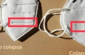 Mascarilla con el error de diseño.