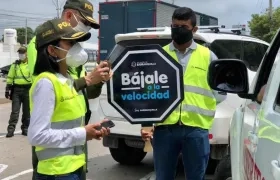 Angélica Rodríguez Andrade, Secretaria de Tránsito y Seguridad Vial, durante operativos.