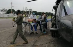 Heridos del ataque de las disidencias de las FARC.