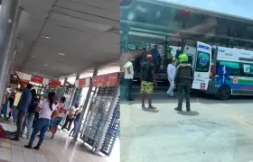 El hombre se desplomó dentro de la estación y fue llevado en ambulancia a una clínica cercana.