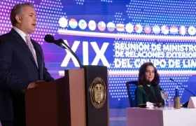 Iván Duque, Presidente de Colombia, en en la apertura de la XIX Reunión del Grupo de Lima.