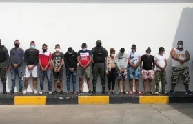 Los capturados por la Policía por ser presuntos miembros de 'Los Iluminatis- Costeños'.