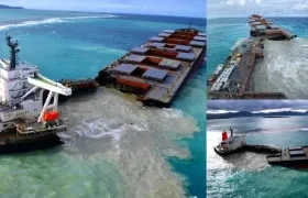 Así se partió en dos el buque.